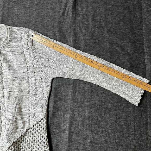 Ladies TIVOLI Linen Cotton Sweater Gray Rolled Neck L - Picture 5 of 10